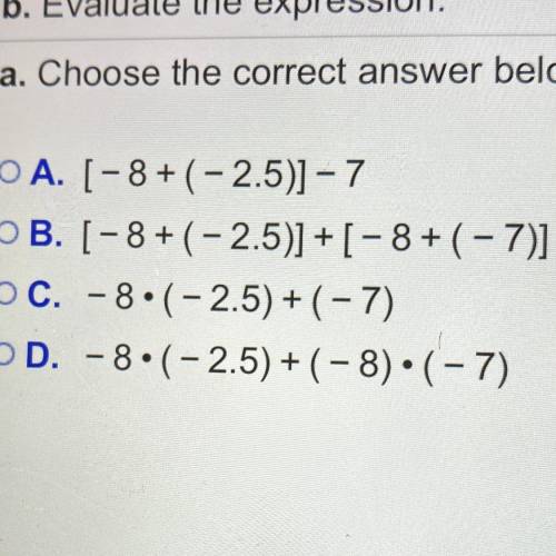 A. Simplify the expression by applying the Distributive Property.

b. Evaluate the expression.
a.
