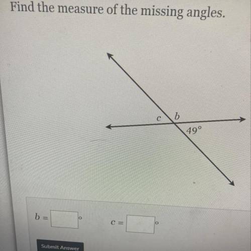 Find the measure of the missing angles