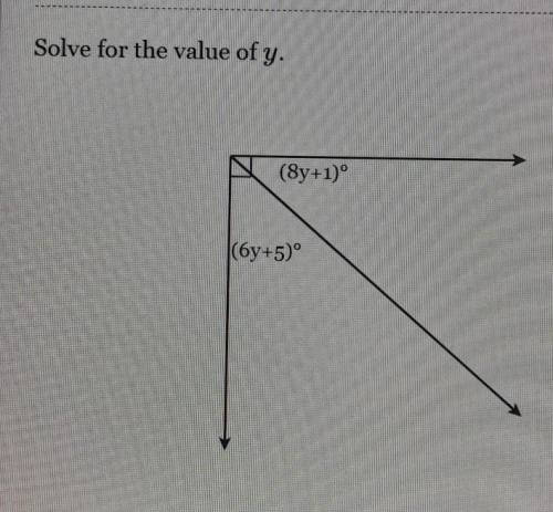 Solve for the value of y.