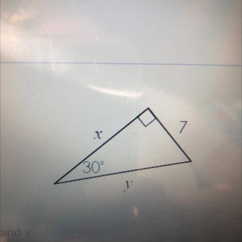 Find the value of x and y please help