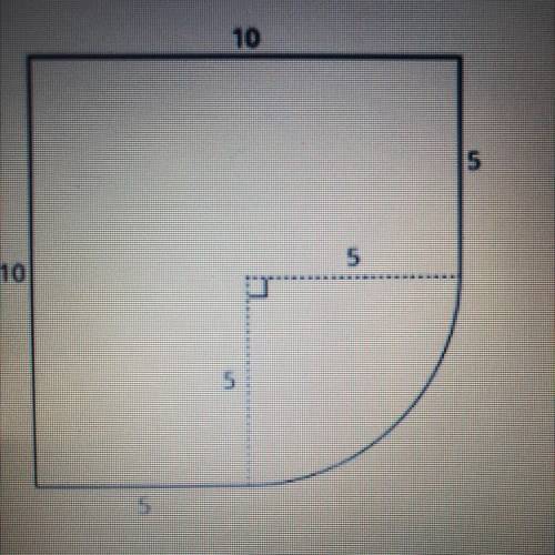 What is the perimeter of this figure? (3.14 for pi)**round ur answer to the nearest whole number