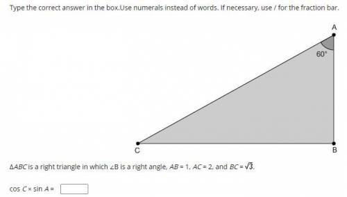 Type the correct answer in the box.Use numerals instead of words. If necessary, use / for the fract