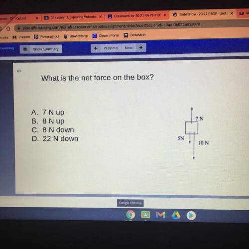 What is the net force on the box?
