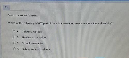 Which of the following is NOT part of the administration careers in education and training? OA. Caf