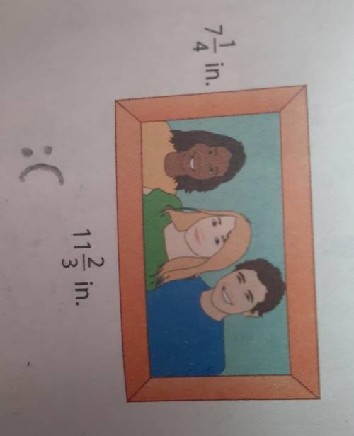 What is the area of the picture and frame shown write your answer as a MIXED NUMBER

SHOW WORK PLS