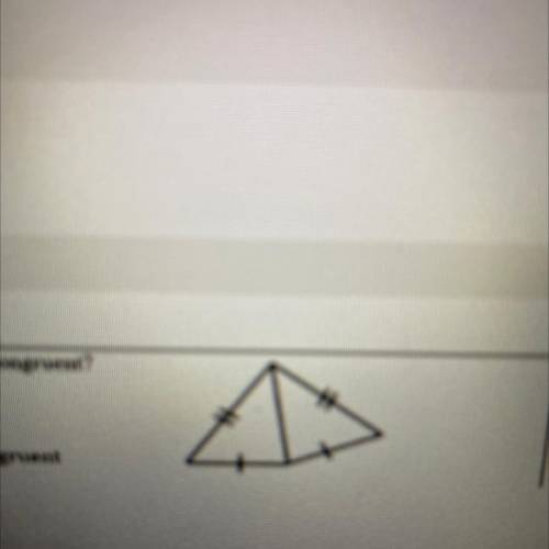 Which of the following proves the triangles are congruent?

A. SSS
B. SAS
A
CASA
D. Not Congruent