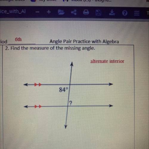 2. Find the measure of the missing angle.
Help me plzzzzzzz I need it!!!
