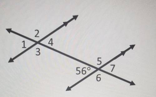 Tell which angles are congruent to the given angle measure.