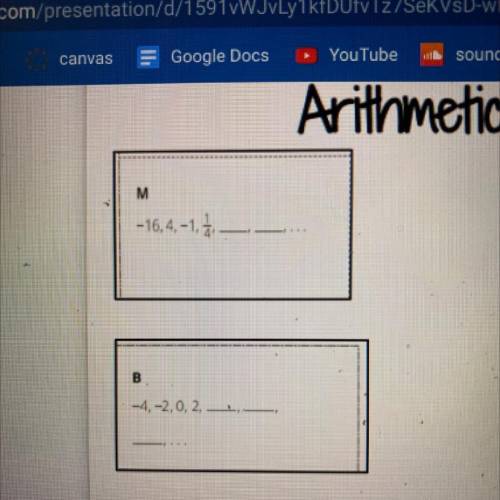 Are these arithmetic or geometric ?