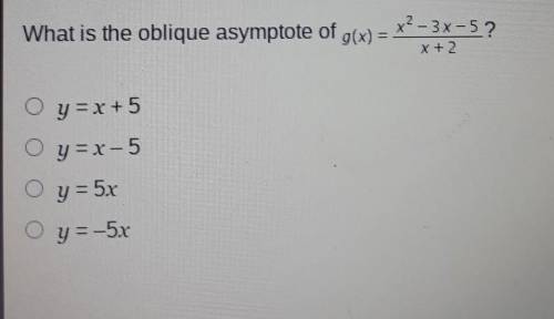 What is the oblique asymptote