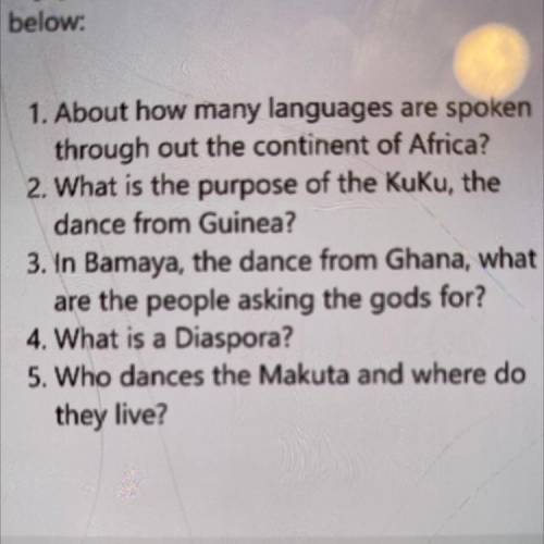 ANSWER 3 and 5 PLEASE ( you don’t have to do the rest I just need 3 and 5) THANK YOU