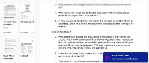 What features of Mongol society favored the possibility of mobilizing a large proportion of the popu