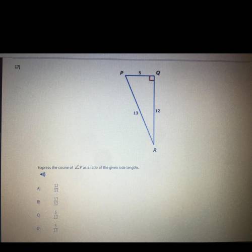 Someone help please
Express the cosine of