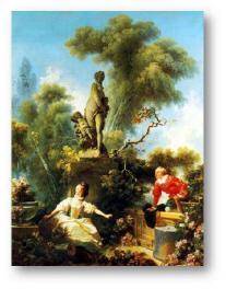 Which of the following paintings is considered the epitome of French Rococo painting?

 
a.
b.
c.
d