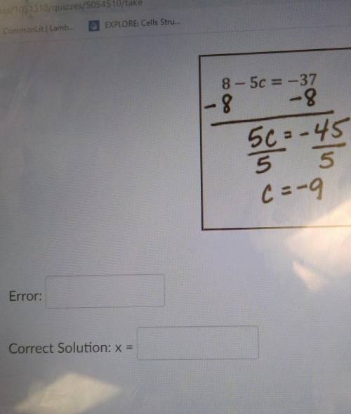 What's the error and the solution