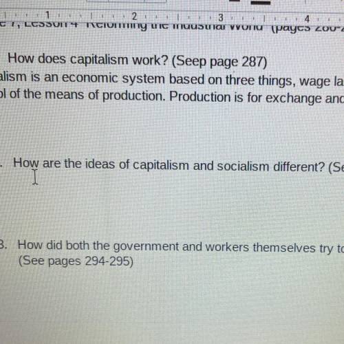 How are the ideas of capitalism and socialism different?
