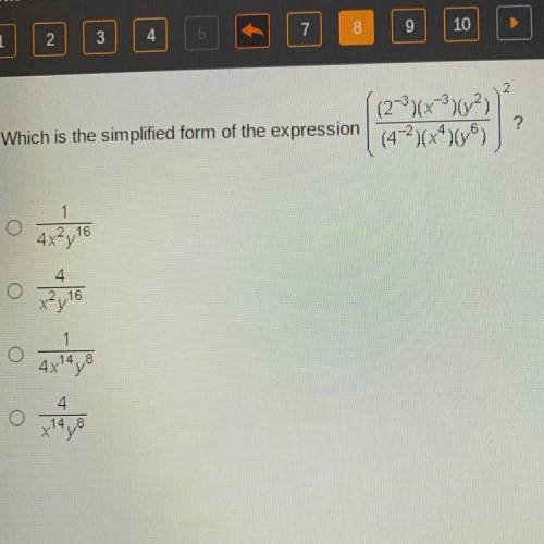 Which is the simplified form of the expression...