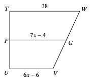 Find the length of FG.
Geometry
Need answer ASAP
thanks :)