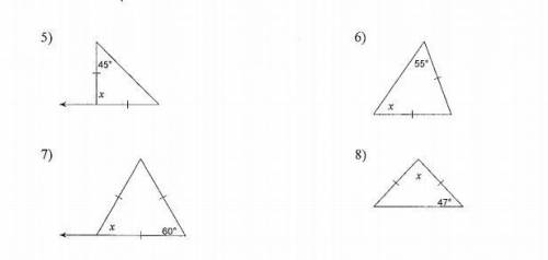 Solve for x geometry