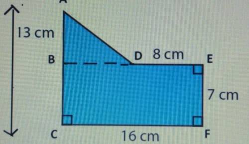 What is the area of the blue figure?