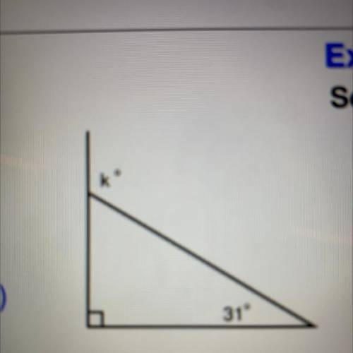 What is the value of angle k