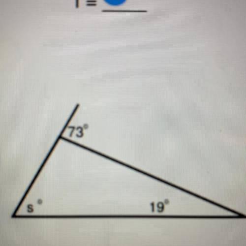 What is the value of angle s