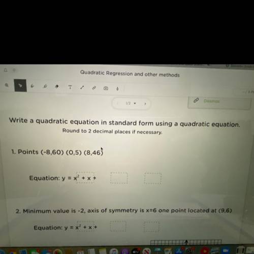 Help please !!

Write a quadratic equation in standard form using a quadratic equation 
giving bra