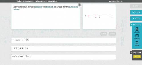 Use the drop-down menus to complete the statements below based on the number line diagram.

Help P