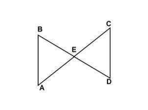 Given: AE ≅ EC
E is midpoint of BD
Prove: ∠B ≅ ∠D