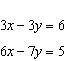 Solve the system of equations algebraically.