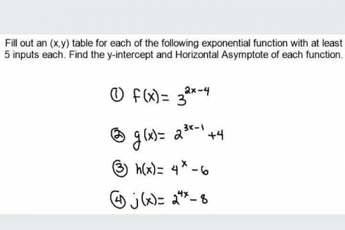 Can u help me w this exponential tables