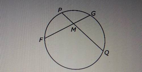 A circle is shown below

If FM=11, MG=3, and PM=2, What is the measure of PQ?A. 16.5B. 18.5C. 7.3D