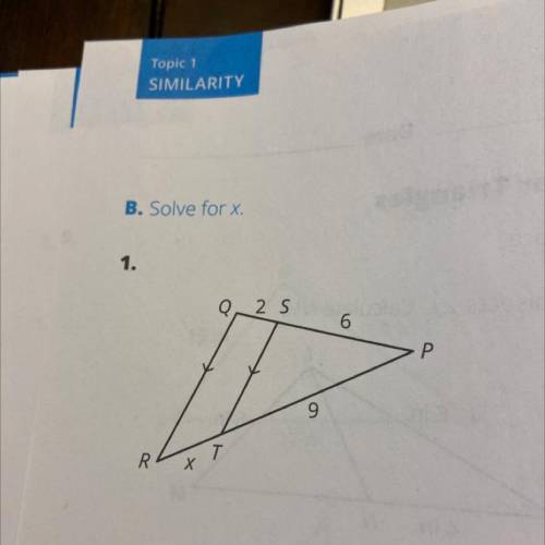 Solve for x. Please help !