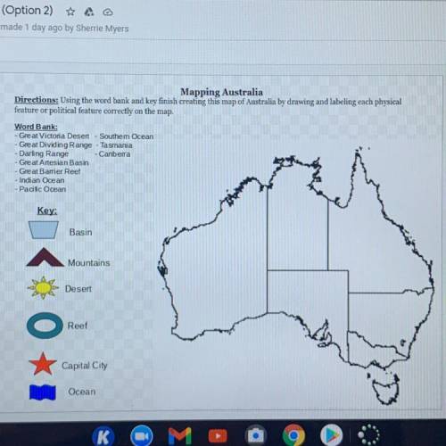 Mapping Australia

Directions: Using the word bank and key finish creating this map of Australia b