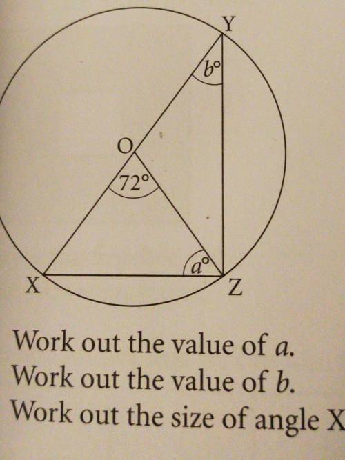 In the diagram O is the center of the circle XY is a diameter