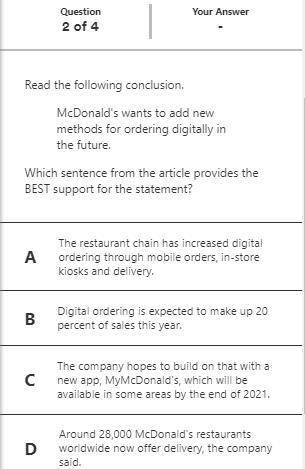 Newsela, New menu items, celebrity collaborations boost McDonald's U.S. sales.... Need answer