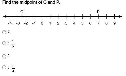 Find the midpoint of G and P.