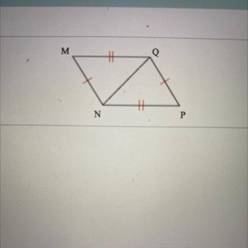 Determine whether the triangles must be congruent if so name the postulate or theorem that best jus