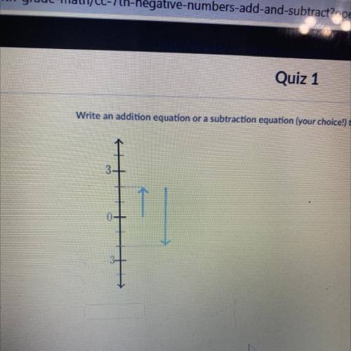 NEED HELP FASTT Write an addition equation or a subtraction equation (your choice!) to describe the