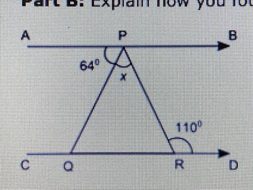 Please help I need this answered. Find x and explain. I’ll give brainliest.