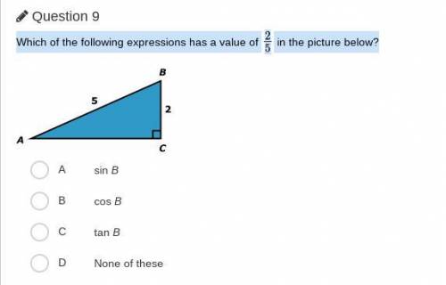 Which of the following expressions has a value of 2/5 in the picture below?