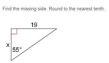 Find the missing side. Round to the nearest tenth.

A. 13.3
B. 11.3
C. 16.8
D. 27.1