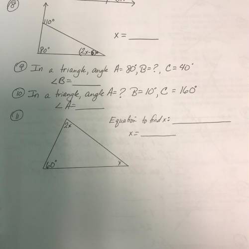 Hey can you please help me with 8 and 10:)
