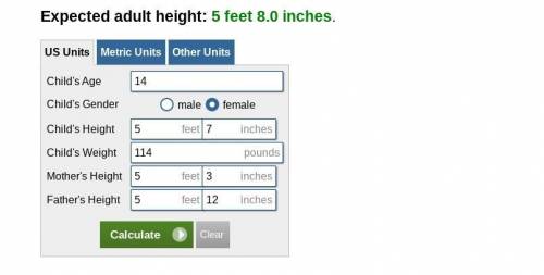 Whoever wants to see how tall they gonna be answer these questions, your age, gender, your height,
