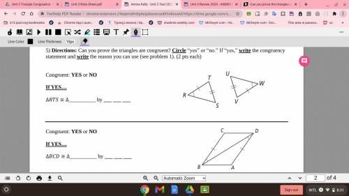 Can you prove that these triangles are congruent?