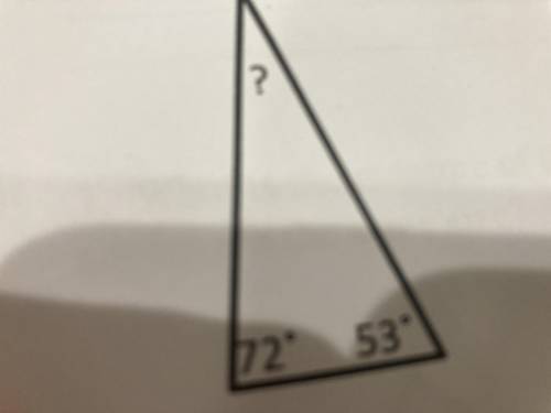 Please answer. What are the measurements of the missing angles below?