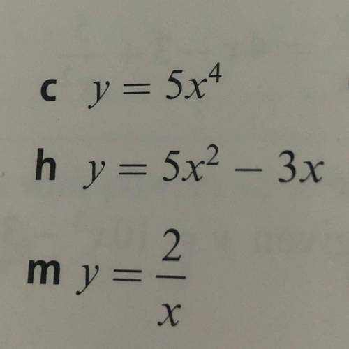 Differentiation of Y=5(x powered by 2) -3X ?