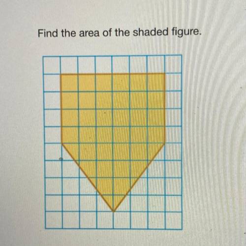Find the area of the shaded figure.