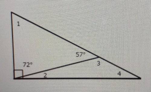 Find the Missing Angles. (1 2 3 and 4)