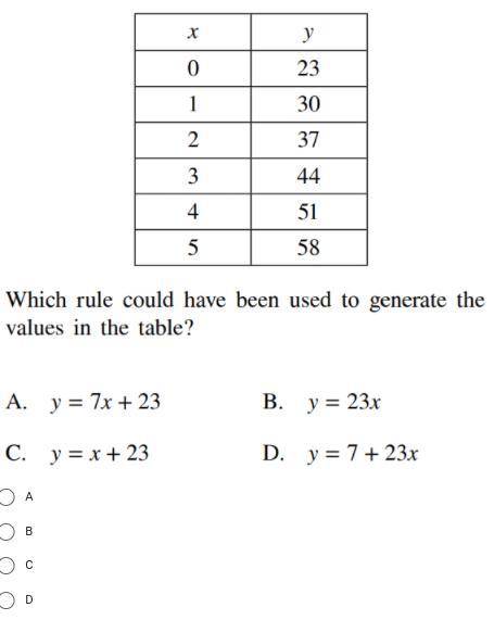This is for a Math test plz help me